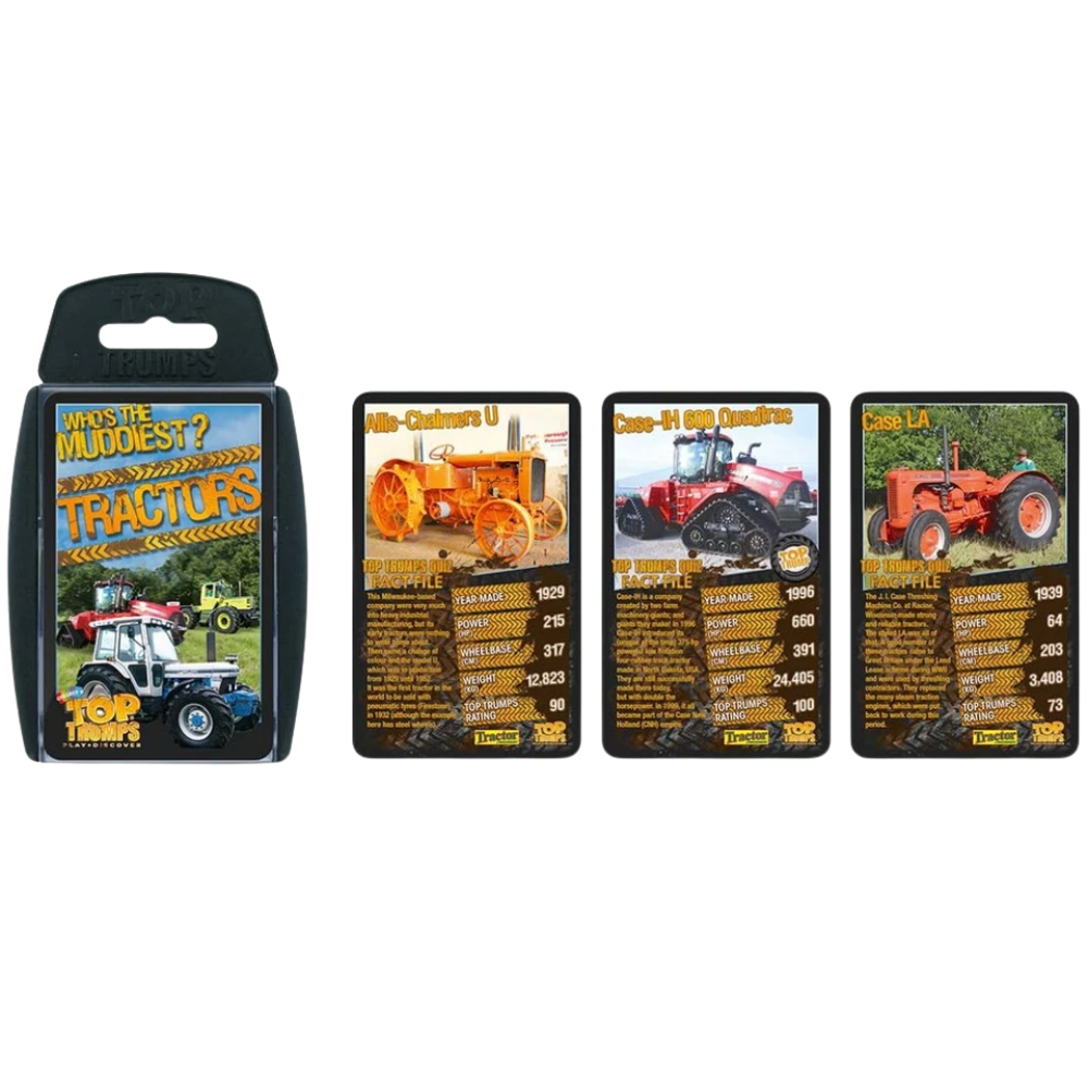 Top Trumps Tractors Card Game – Top 30 Farming Machines Facts & Family Fun Game
