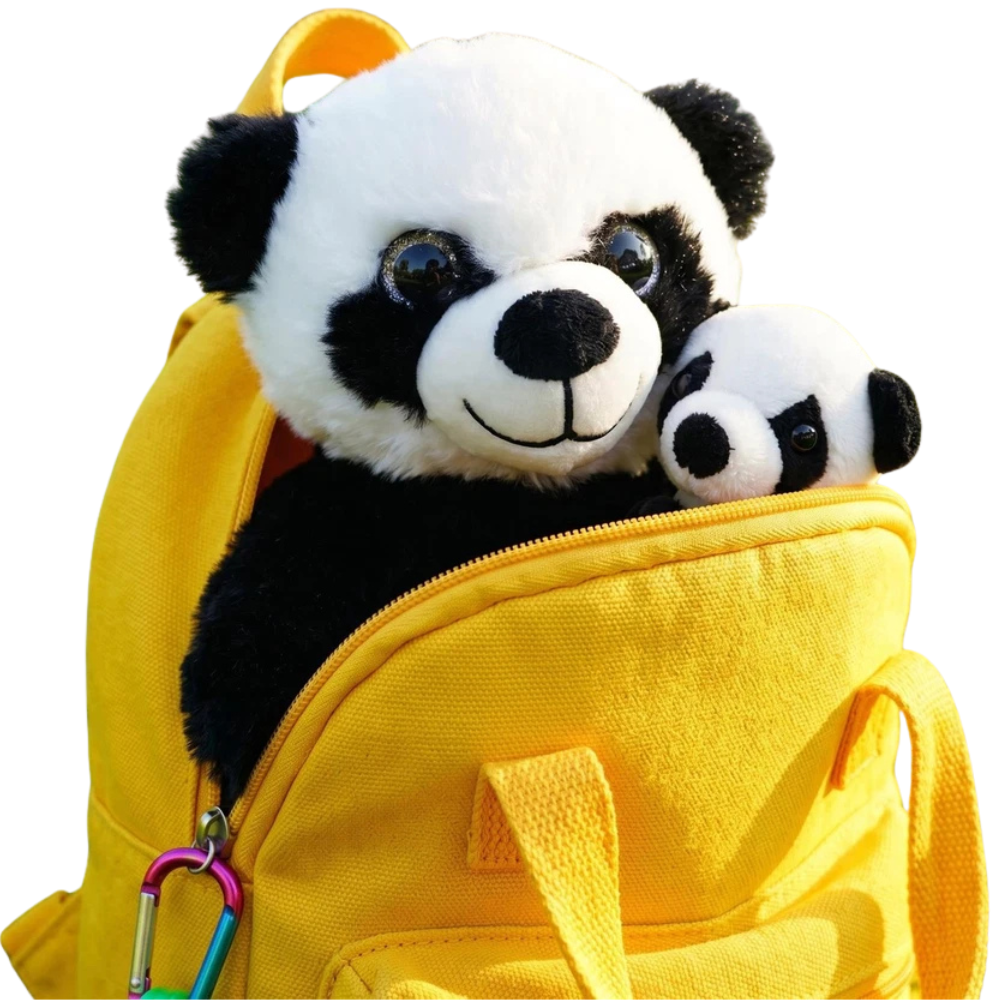 Small Plush Panda 9.5 Inch Soft Toy Mum & Baby Panda Cuddly Stuffed Teddy Kids Gift