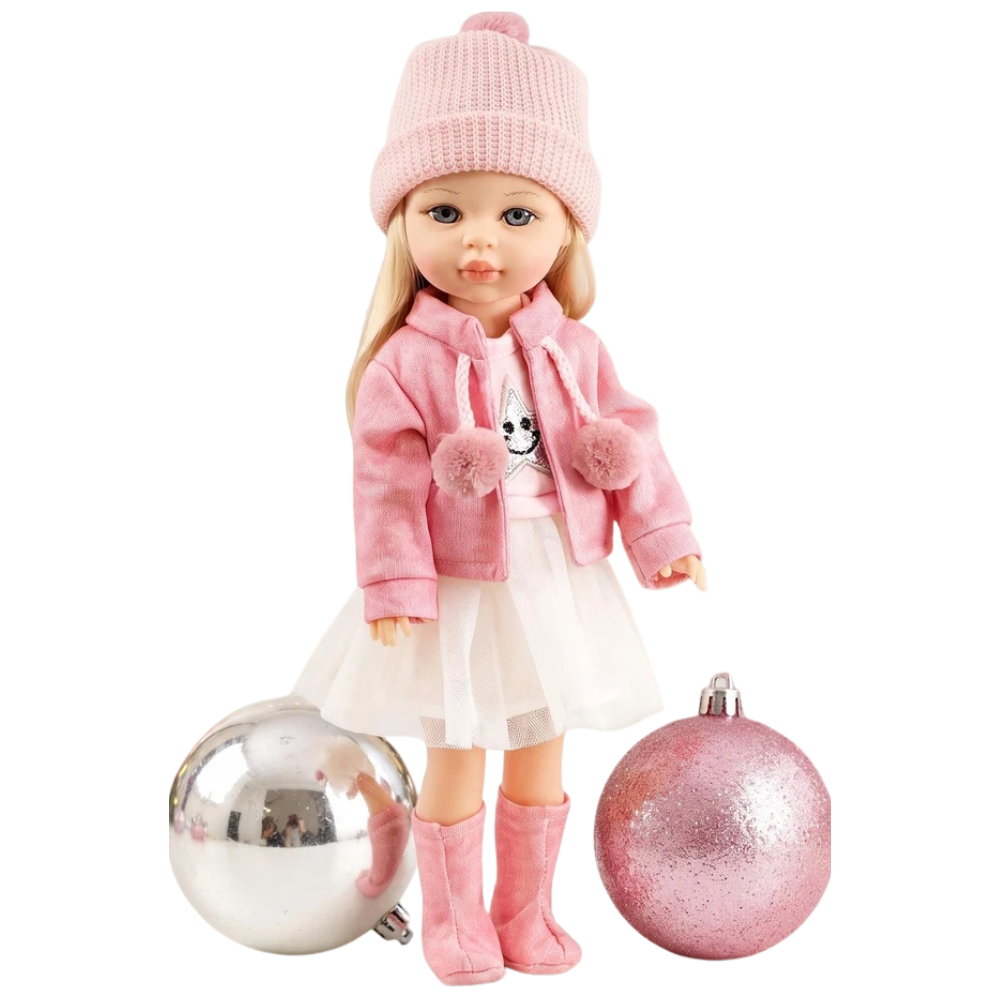 15" Fashion Doll Pink American Style Girl Rotatable Head Styling Hair BiBi Doll Toy 3+