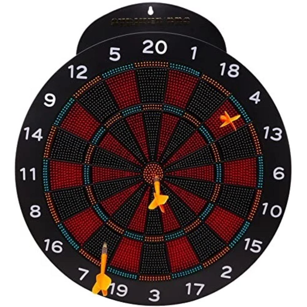Toyland 40cm 16" Striker Pro Dartboard PDC Style Game with 6 Rubber Tipped Darts Kids 6+