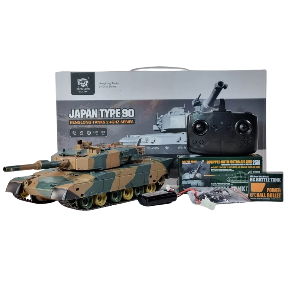 Remote Control T-90 Battle Tank RC 1:24 BB Firing Turret Lights Sound 14+