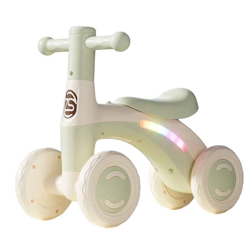 Anti-Tip 4-Wheel Baby Balance Bike Ride-On Walker for Toddlers 1-3 Indoor&Go Toy