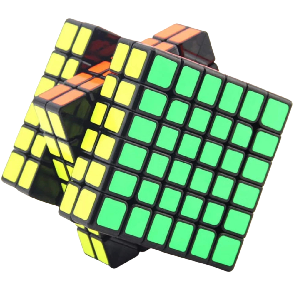 Qiyi 6x6 Magic Cube Puzzle Toy Black Super Smooth Fast Speed Cube for Brain Training