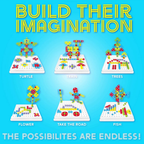 Toyvelt Creative 4-in-1 Drill Block Set 193pc STEM Building Toy Kids Ages 3+
