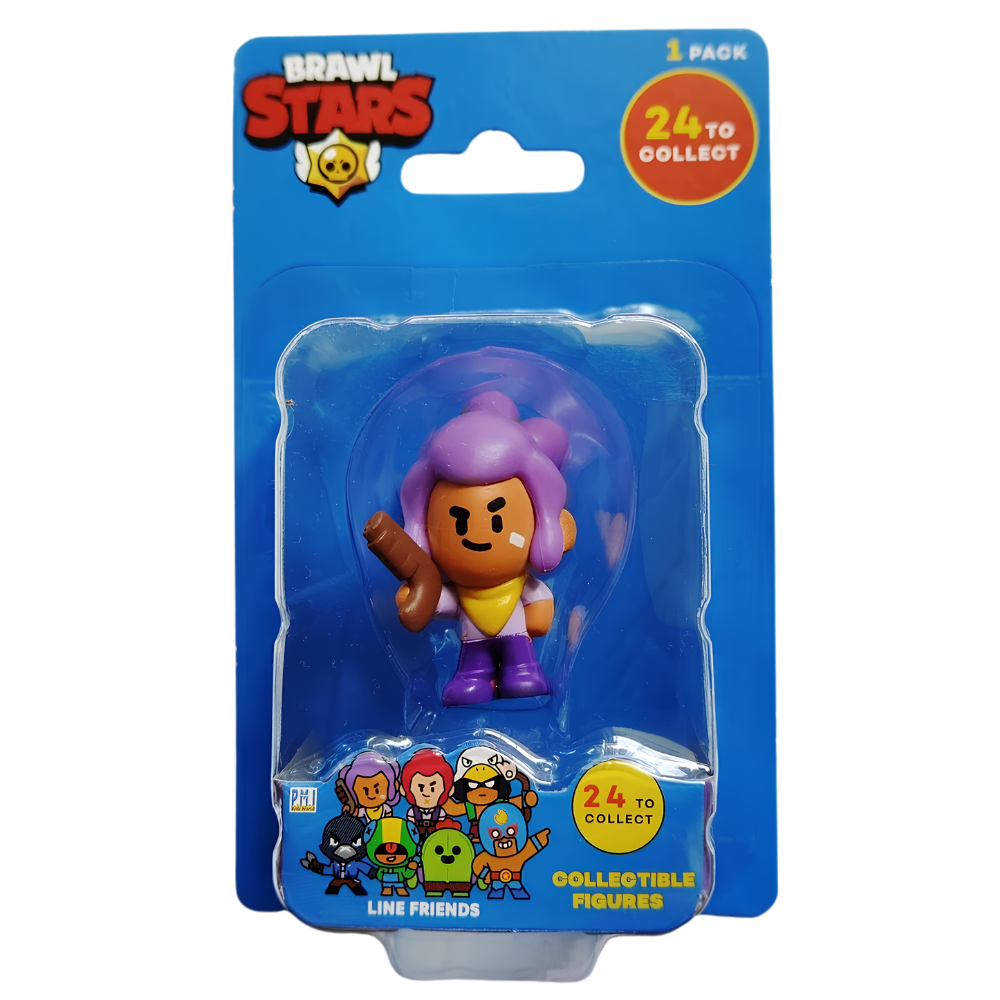 Brawl Stars Series 1 Figure Stamper Keychain LINE Friends Official Collectible Toy
