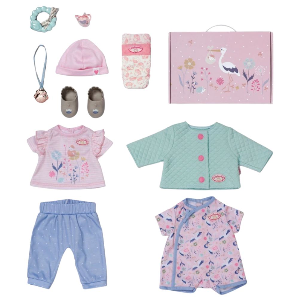 Baby Annabell First Arrival Clothing and Accessories Set for 43cm Dolls with Storage Box