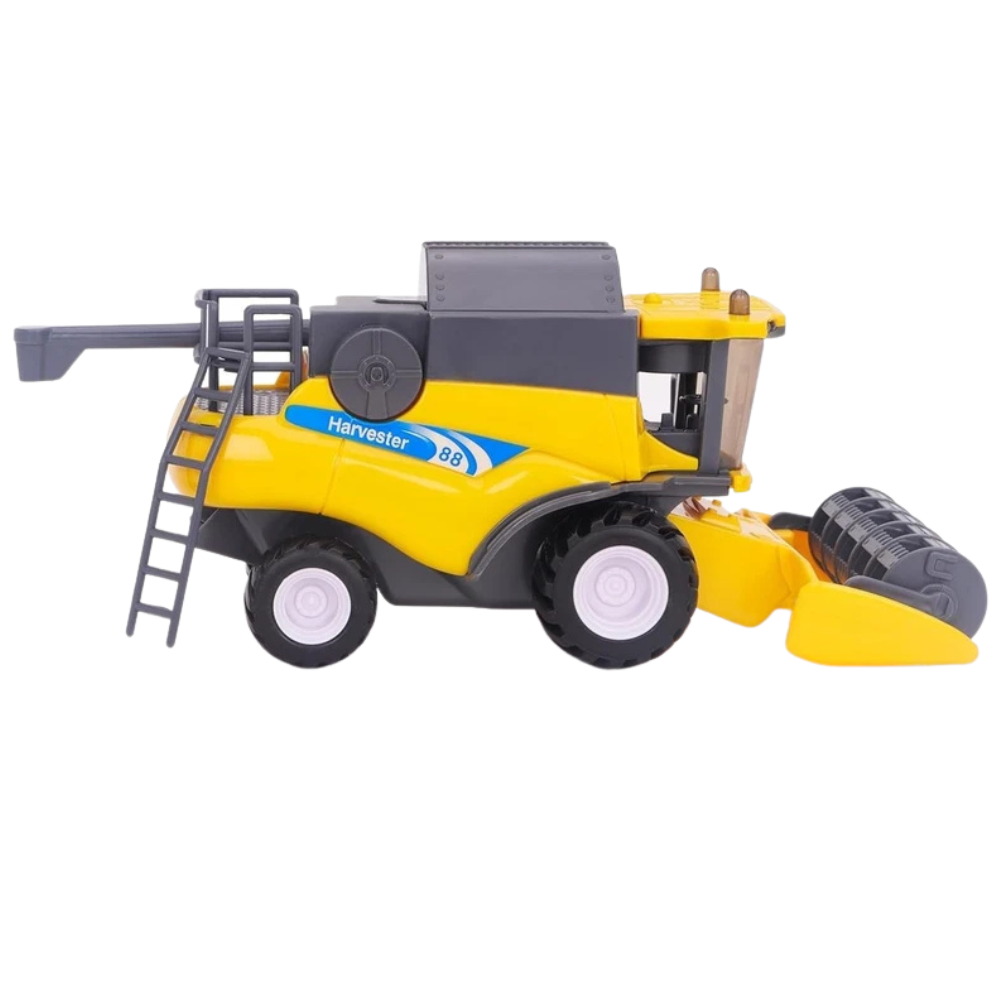 Toyland 26cm 1:32 Scale Yellow Combine Harvester Friction Powered Farm Toy 3+