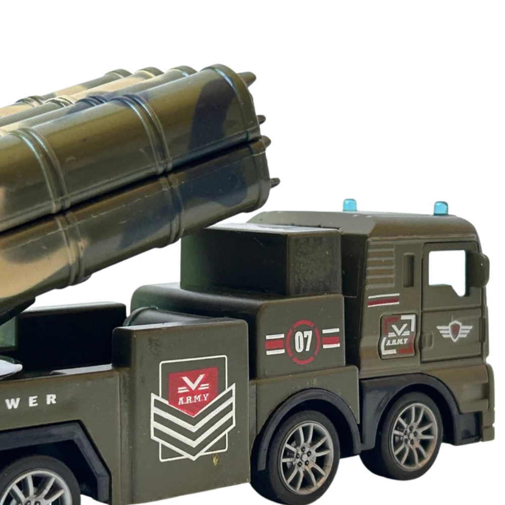 Anek Military Rocket Launcher Lorry Truck Diecast Toy Model Pull Back Action 1:50 Scale