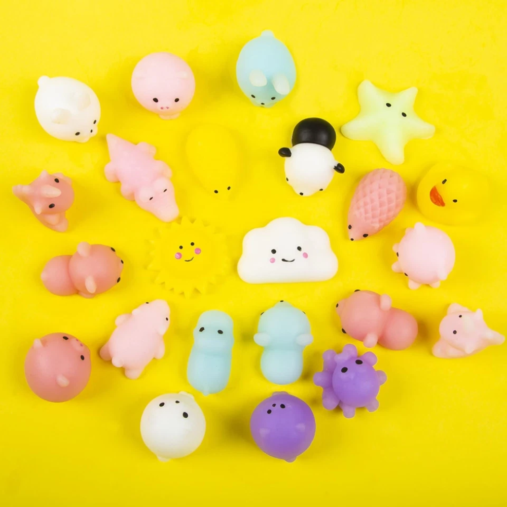 Abeec 24 Mini Squishies Sensory Fidget Animal Toys Kids Stress Relief Party Bag