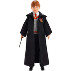 Ron Weasley Harry Potter Doll Hogwarts Uniform Robe Gryffindor Emblem Wand Toy New
