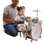 My First Drum Kit Play Set Drums Cymbal Foot Pedal Stool Kids Musical Toy Instrument