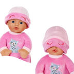 BABY born Sleepy Pink Soft Baby Doll 30cm with Integrated Rattle, Cat Romper and Hat from Birth