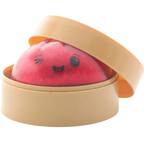 Toyland Shiny Red Squishy Bao Dumpling Sensory Fidget Toy with Steamer Box