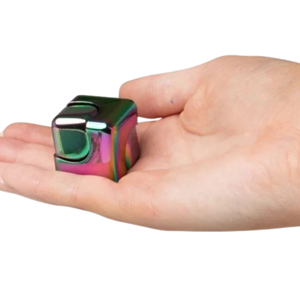 Premium Metal Fidget Cube Smooth Quiet Spinner Stress Relief Focus Desk Toy
