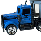 Blue Diecast Lorry Truck Transporter Hauler Toy Model Vehicle for Kids Collectors Display