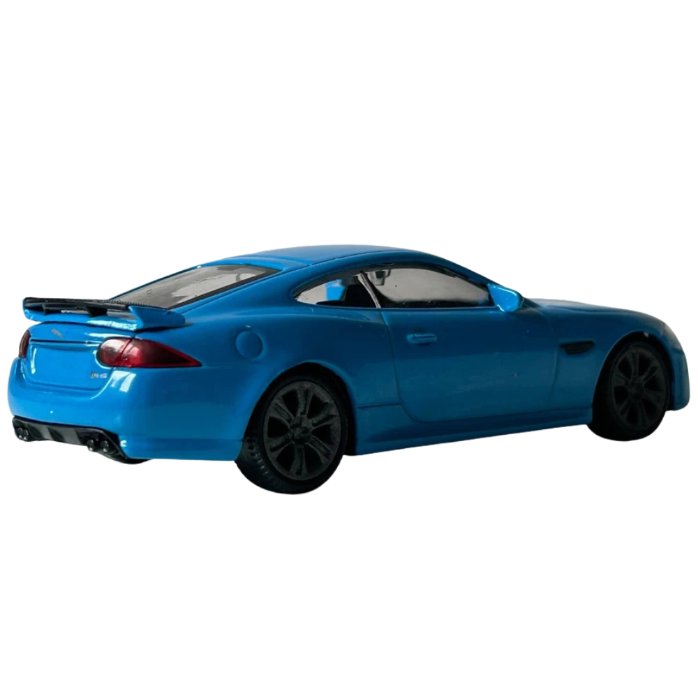 Welly Jaguar Xkr-S Blue Metal Diecast British Grand Tourer Sports Car Model Toy 1:43 Scale