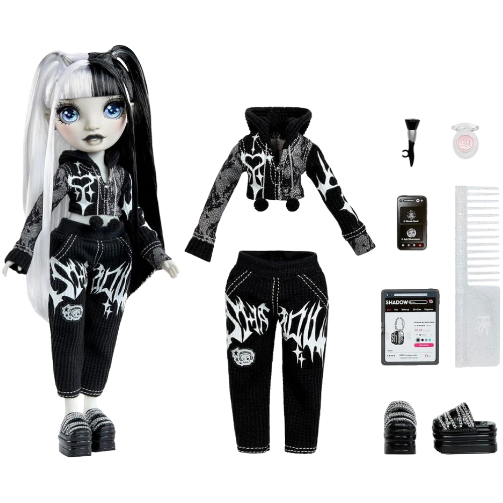 Rainbow High Shadow High Heather Grayson 28cm Grayscale Fashion Doll Black White Outfit Accessories