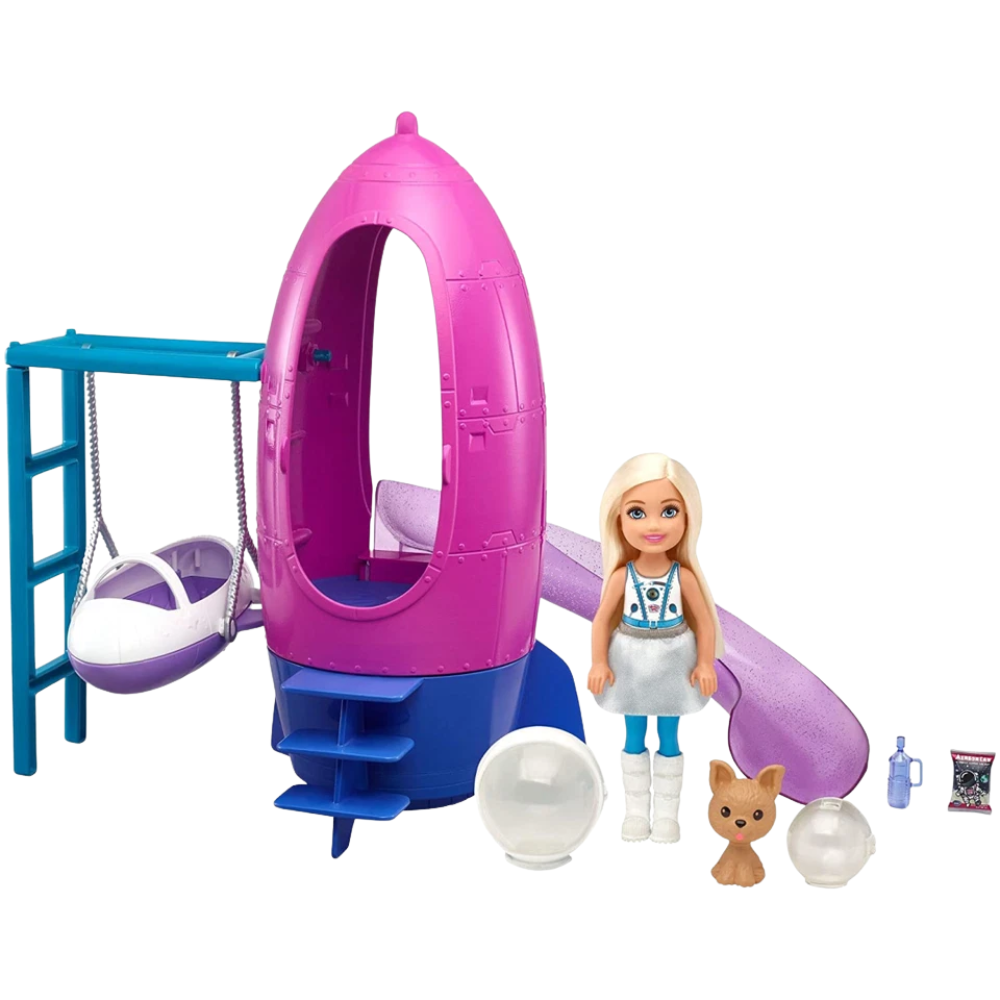 Barbie Space Discovery Chelsea Doll Rocket Ship Puppy New Boxed Mattel Kids Toy Playset