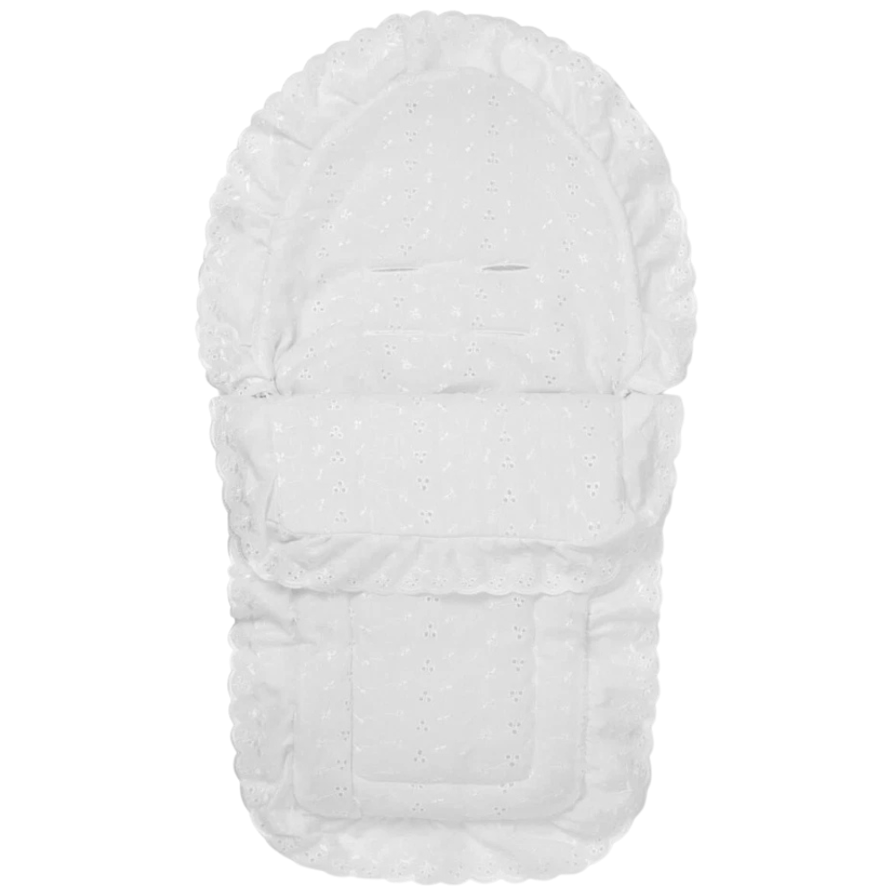 Broderie Anglaise Car Seat Footmuff Cosy Toes Compatible with Bebecar Baby Travel Accessory