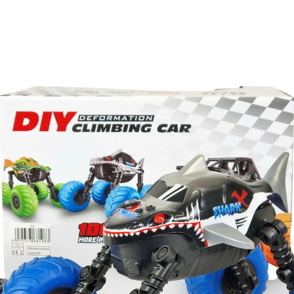RC Transforming Shark Monster Truck 4WD 2.4GHz 100+ Poses Rock Crawler Kids 8+