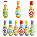 Dinosaur Bowling Set for Children Plastic Skittles Game Carnival Educational Indoor Toy Fun