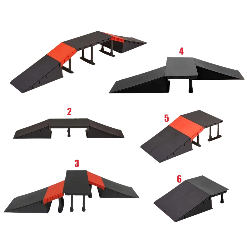 6-in-1 Stunt Skate Ramp Set for Scooter Skateboard Bike BMX Roller Skates