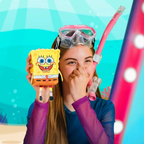 Spongebob Squarepants Mira Ball 3 Surprises Plush Tin Box Soft Squishy Toy