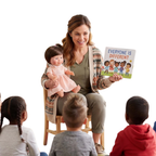 BiBi Doll 14" Brunette Baby Doll Lifelike Soft Vinyl Girl Doll for Imaginative Play