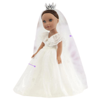 Fashion Baby Doll 18 Inch Bride Lily Wedding Gown Movable Long Hair Girls Toy Gift