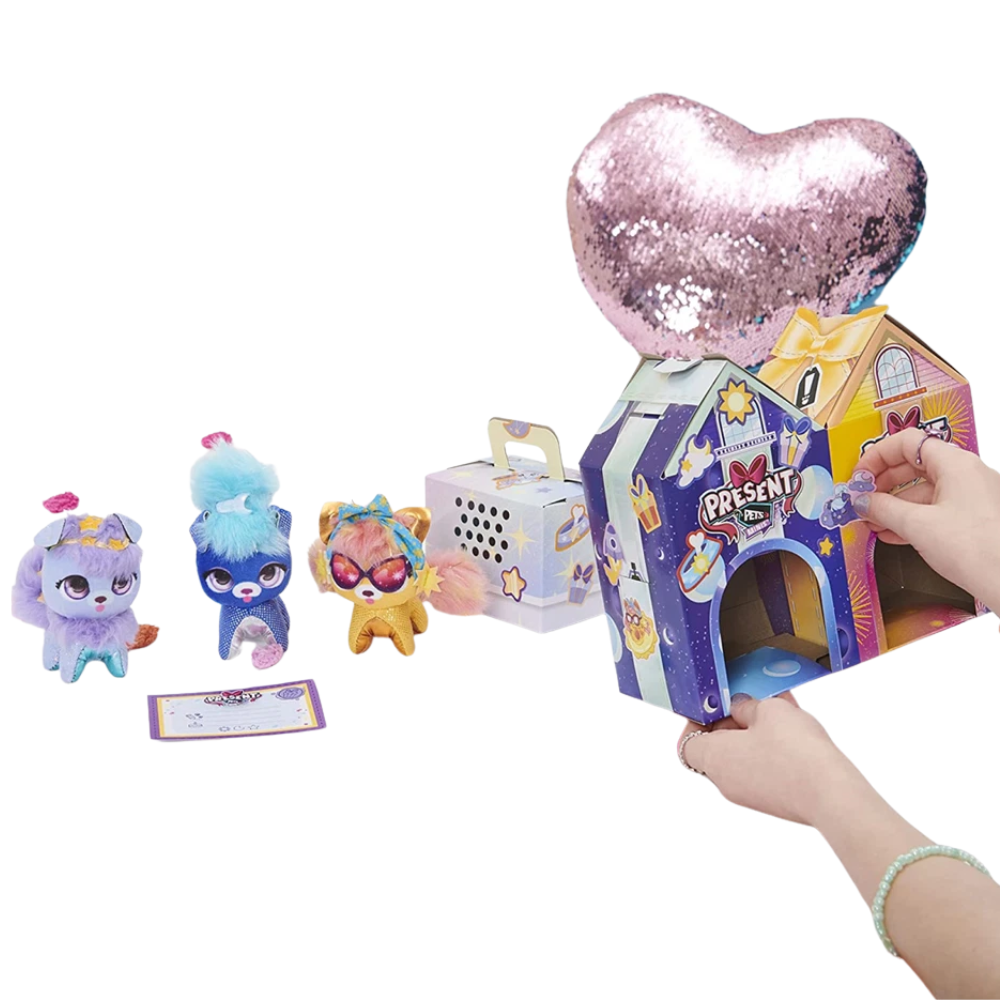 Present Pets Minis Galaxy Trio 3 Pack 7.6cm Plush Toys 5+ Spin Master Gift Set New Collect