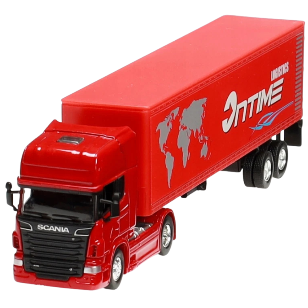 Welly Scania V8 R 730 Logistics Transporter Truck Diecast Model 1:64 Scale Toy Vehicle