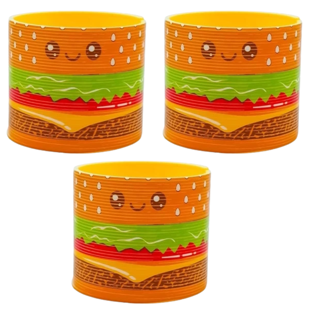 Hamburger Magic Spring Slinky Fidget Toy Kids 3+