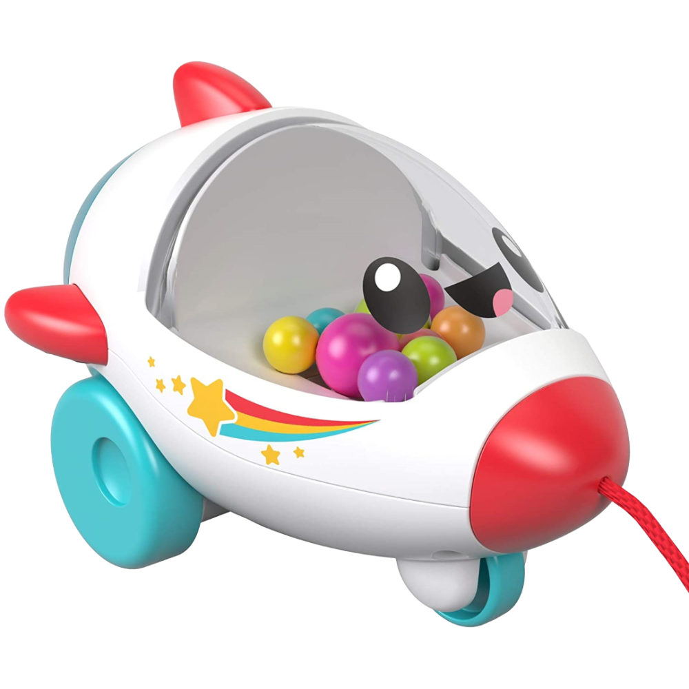 Fisher-Price Dream Land Pull Along Rocket Toy Colorful Pop Balls Baby Toddler 12+ Months New