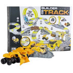 Kids Construction Race Track Set 279pcs DIY Building Crane Cars 5.65m Track 3+