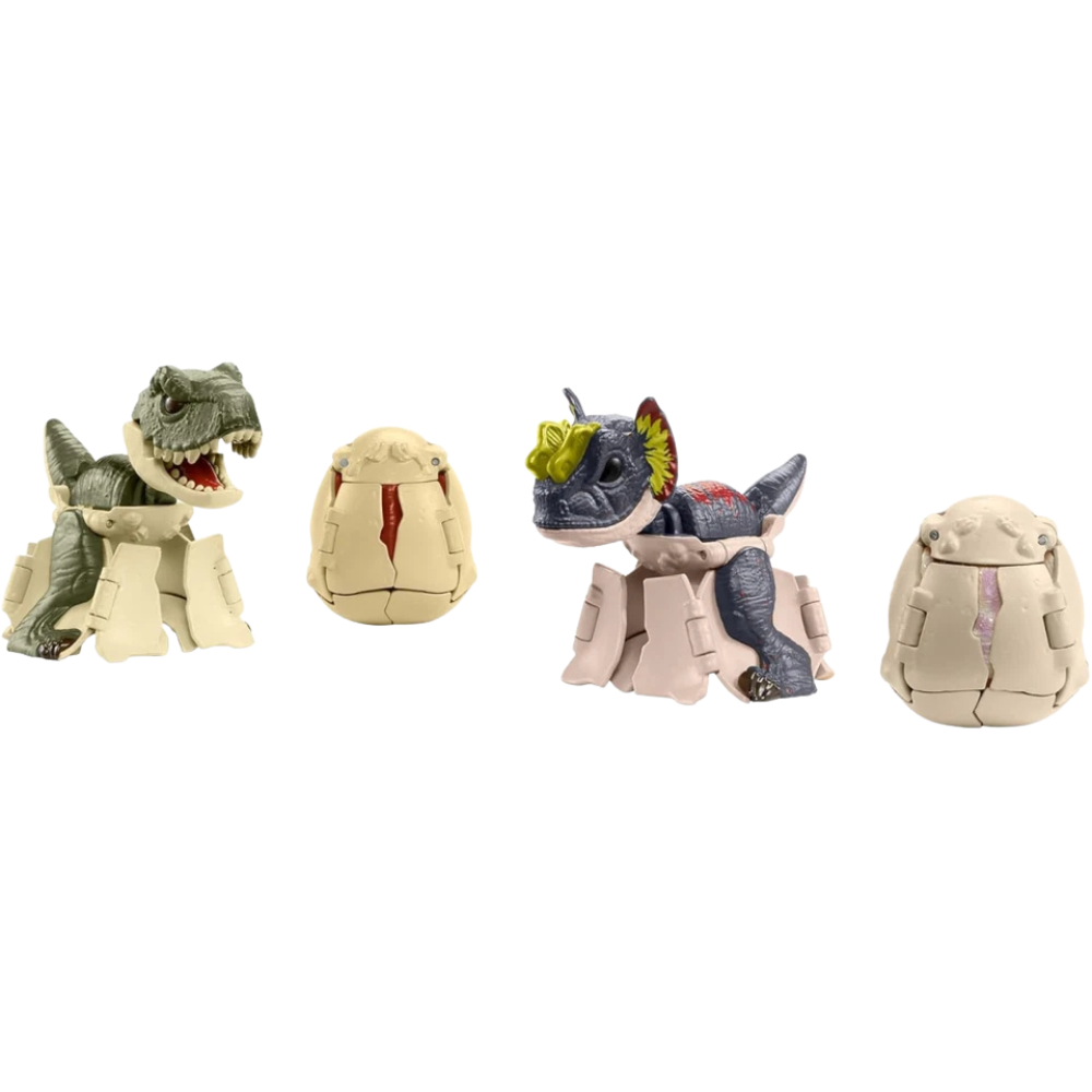 Jurassic World Hidden Hatchers 4-Pack Transforming Dinosaur Toys T. Rex & Exclusive Figures