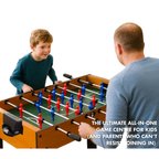 Abeec 3-In-1 Games Table Kids Air Hockey Football Pool Multi Sports Game Table 5+