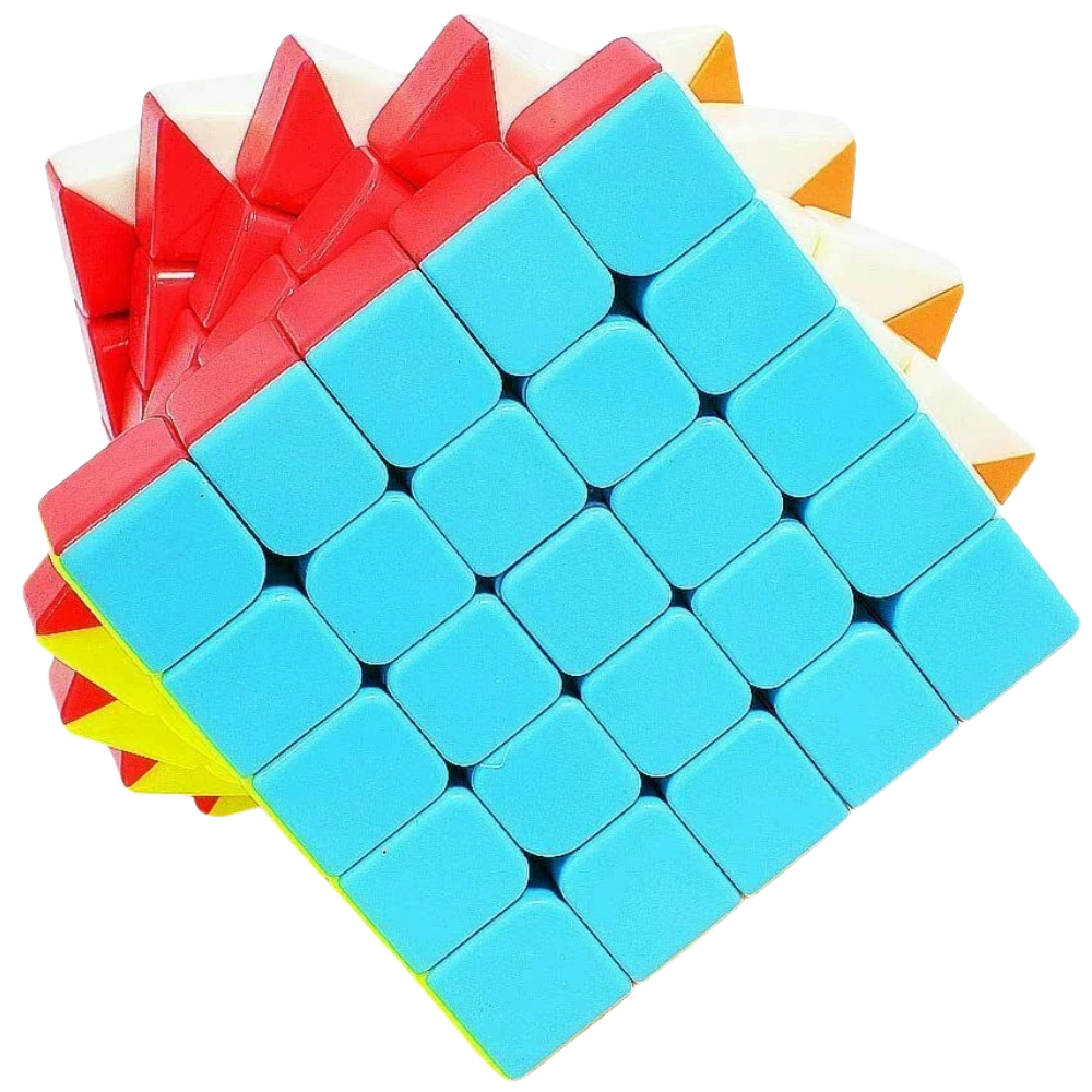 Qiyi 5x5 Stickerless Speed Cube Puzzle Toy for Kids Smooth Twist Magic Cube Brain Teaser