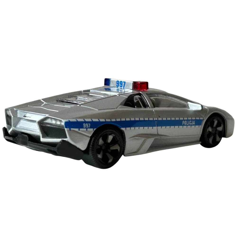 Lamborghini Reventon Italian Polish Police Car Metal Diecast Model Toy 1:43 Scale Collectible