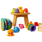 Bright Starts Splash Splash Baby Bath Toy Set 15pc Stacking Cups Sensory Toys 6m+