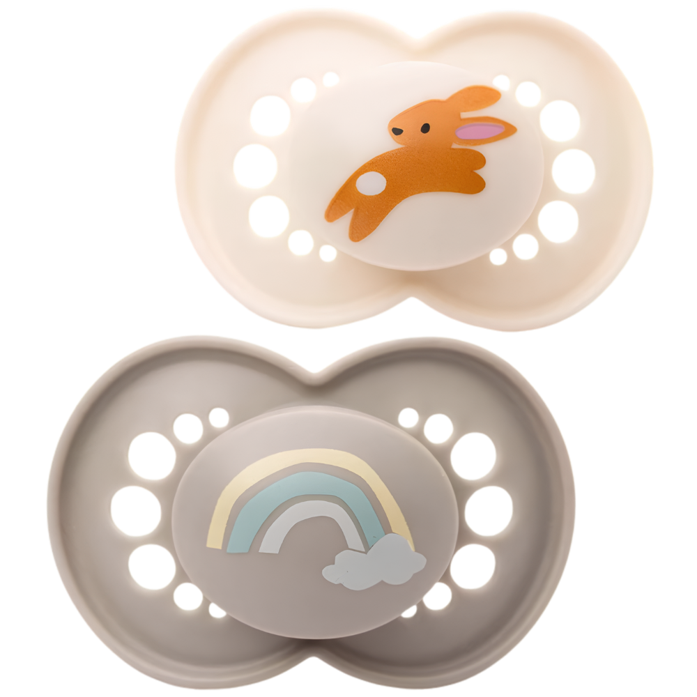 MAM Original Soothers 18-36 Months 2 Pack Orthodontic SkinSoft Silicone Toddler Dummies