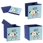 Kids Storage Cubes Set of 4 Animal Designs Foldable Toy Boxes 30cm