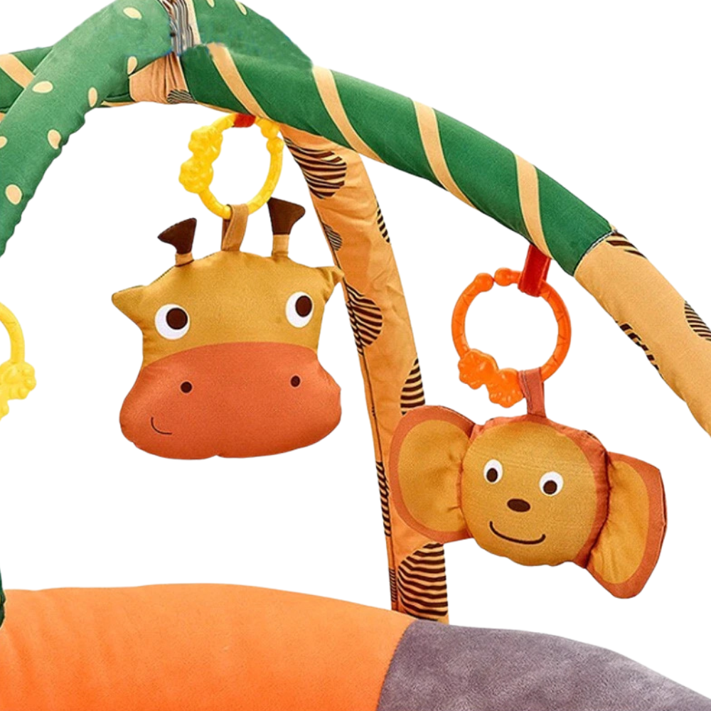 Baby Round Activity Play Mat Gym with Soft Colourful Material for Infant Playtime and Fun