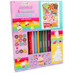 Abeec Sweet Treats Scented Metallic Colouring Set 8 Markers Stickers Art Kit 3+ Kids