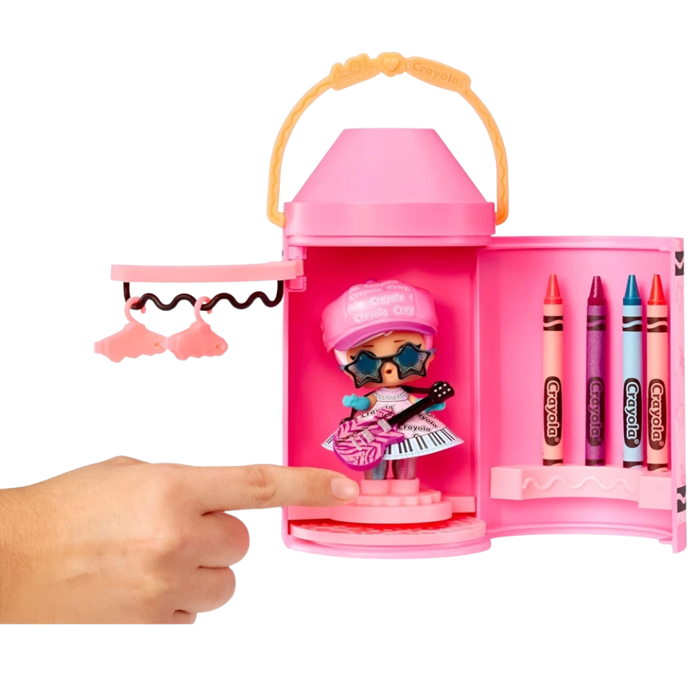 L.O.L. Surprise! Loves Crayola Colour Me Studio Doll with 4 Crayons and 20 Paper Fashions