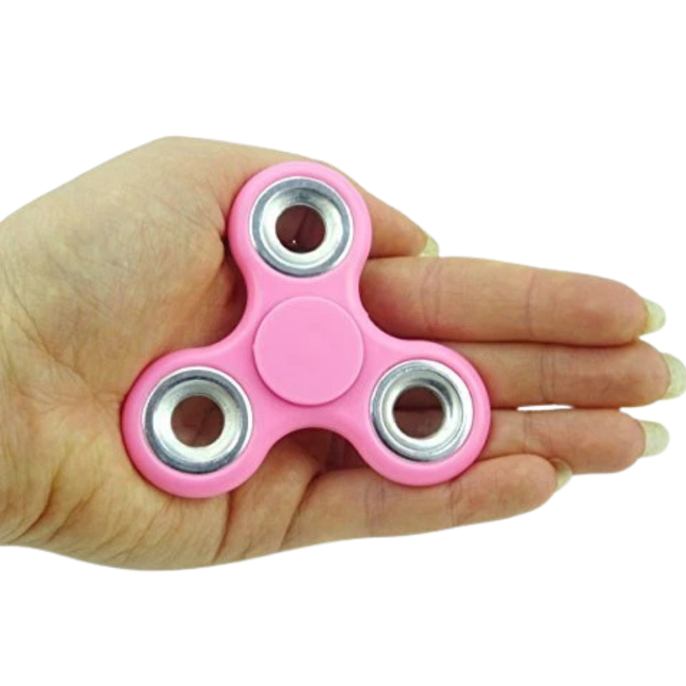 Pink Fidget Hand Spinner Stress Relief Focus Toy Pocket Size Sensory Spinner for Kids Adults Sp-Pink