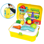Kids Pretend Shopping Cart Toy Set 21 Pieces Food Grocery Role Play Game