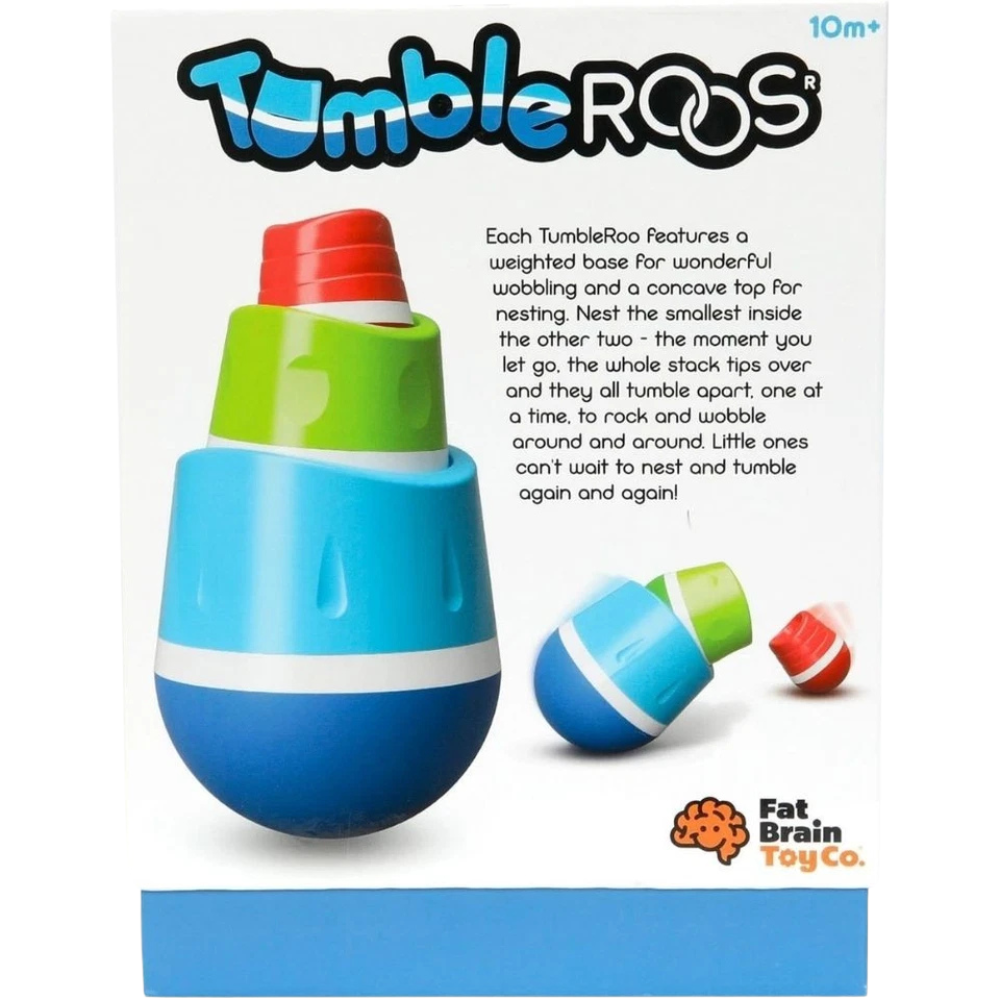Fat Brain Toys Dimpl Tumbleroos Wiggly Wobbly Sensory Stacking Baby Toy Gift