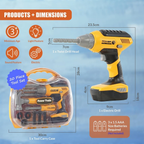 20 Pcs Kids Tool Set with Electric Drill Toy Case Construction Building Role Play Kit