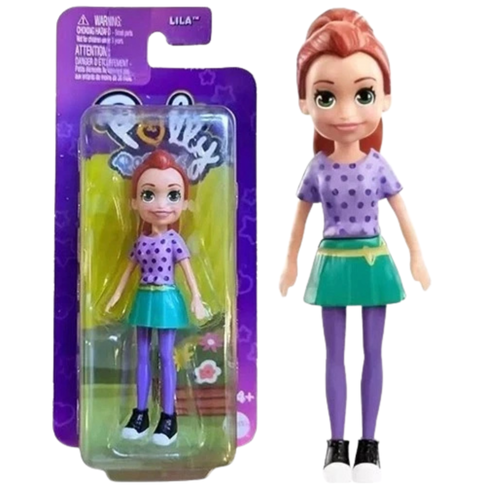 Polly Pocket Accessories Doll Set 9 Cm Trendy Outfit & Mini Dolls Mattel Toy