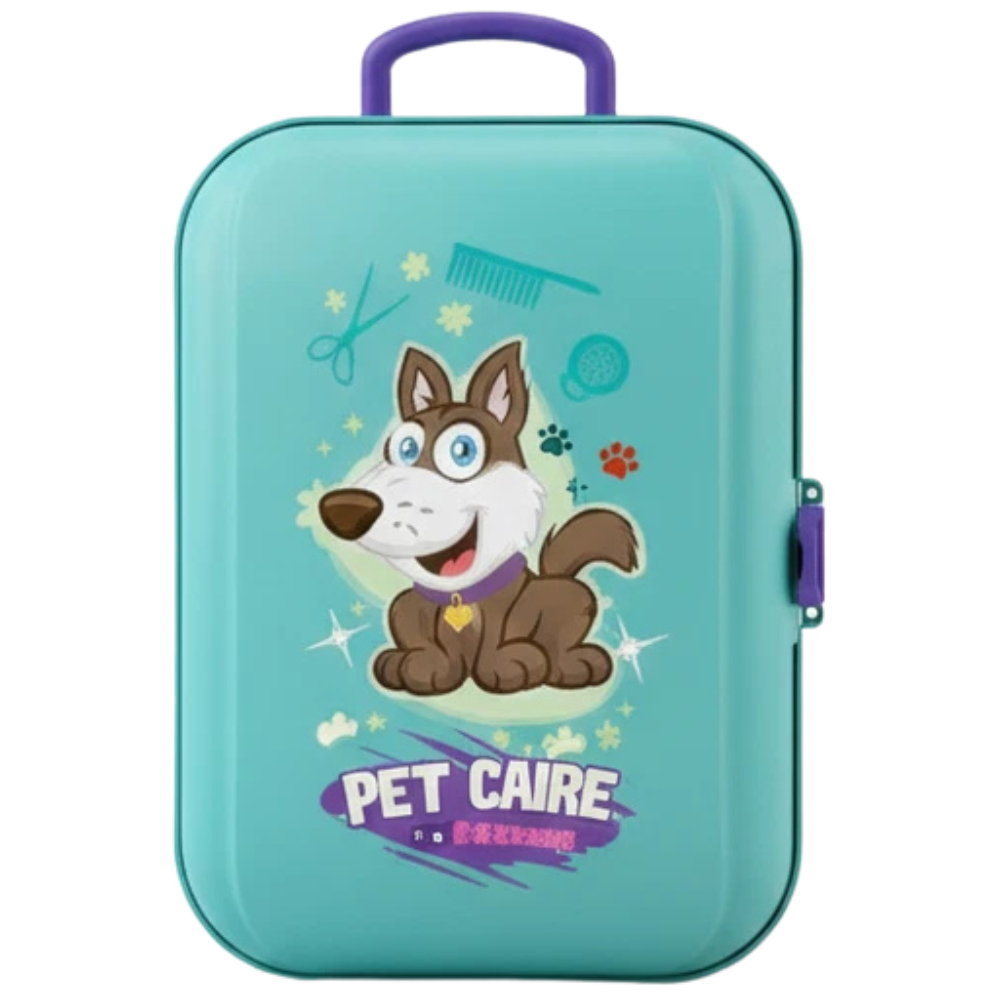 Bowa Pet Dog Grooming Pretend Playset for Kids, Vet Roleplay Toy Gift Age 3+